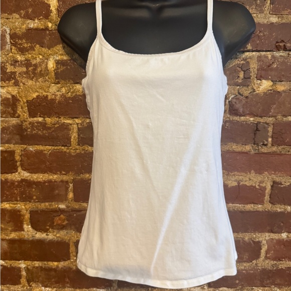 Pact White Spaghetti Strap Tank Top Size Small - Picture 1 of 4